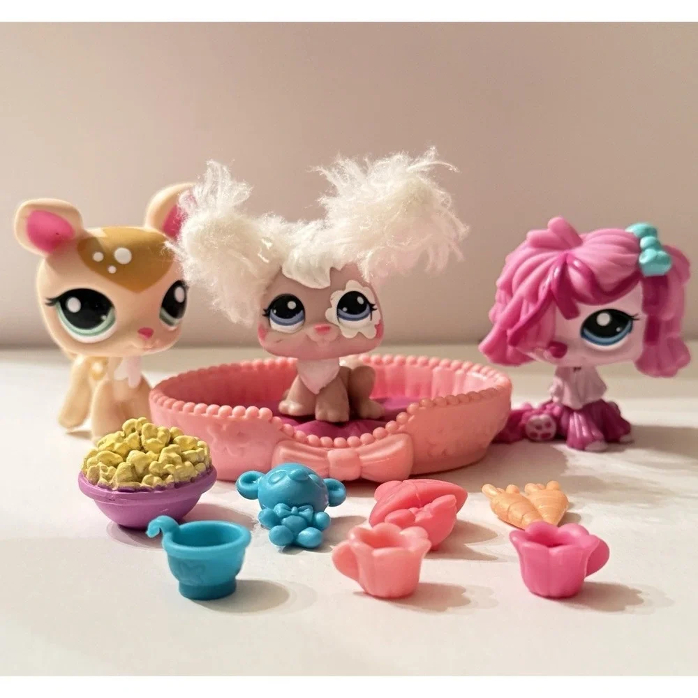 LPS Sleepy Tails Party Playset #2485 #2486 #2487 Near Complete Hasbro G2
